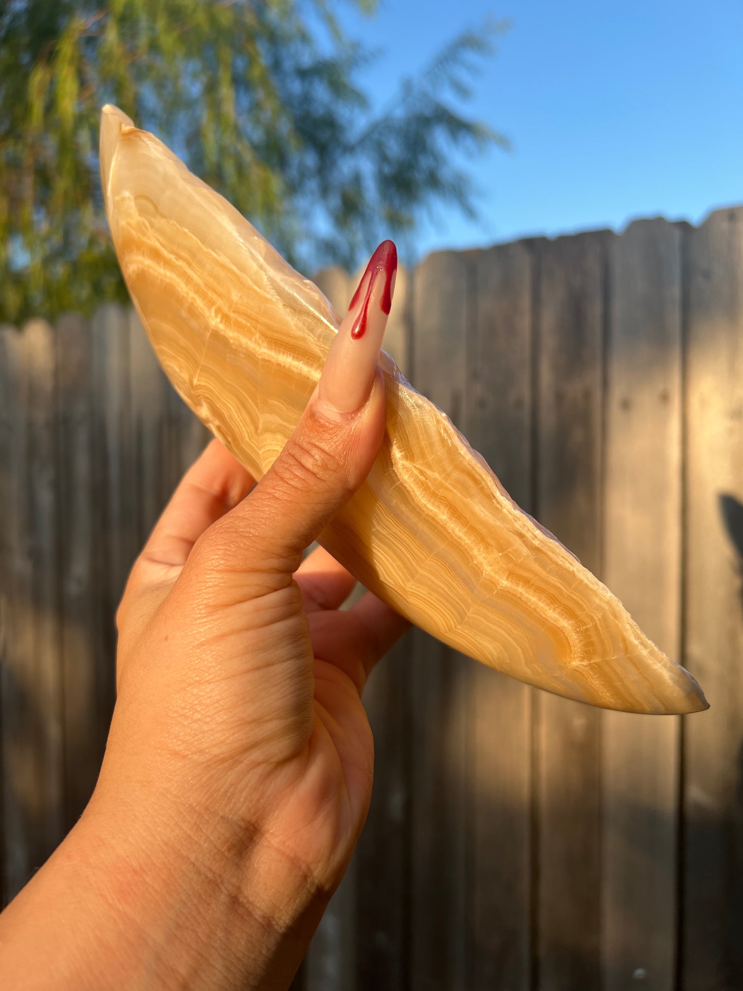 “”Honeycomb” Banded Calcite Bowl 1