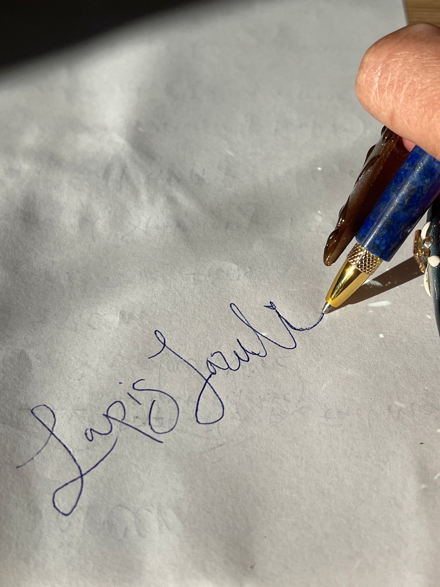 “Locked In” Lapis Lazuli Ballpoint Crystal Pen