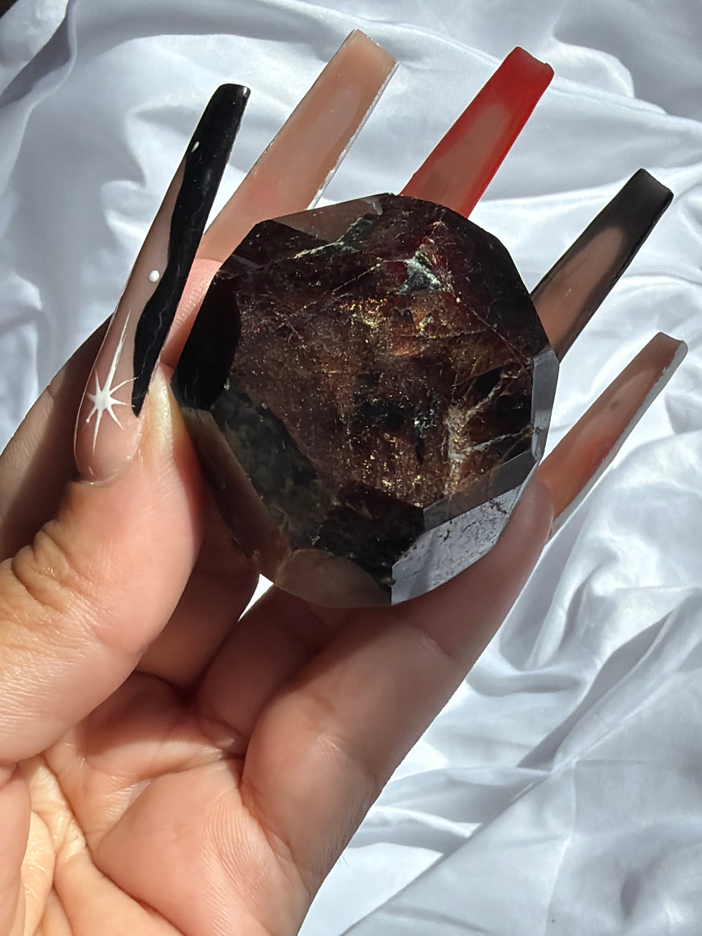 “Lifeblood” Faceted Garnet Free Forms