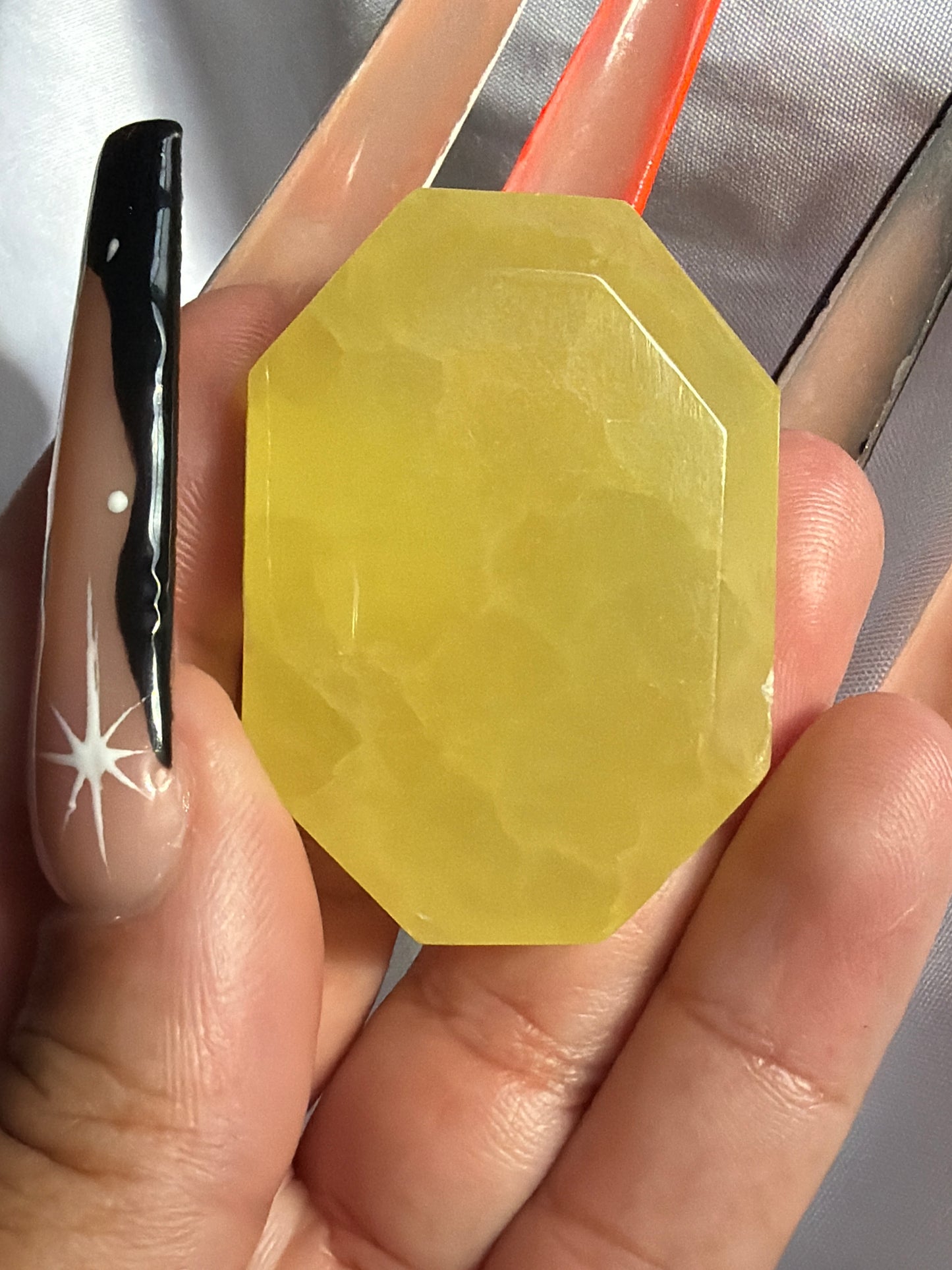 “Evolution” Faceted Crystal Palm Stones