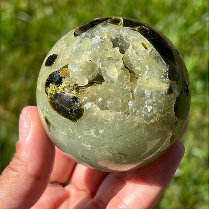 “Green Apple Jelly” Prehnite and Epidote Spheres