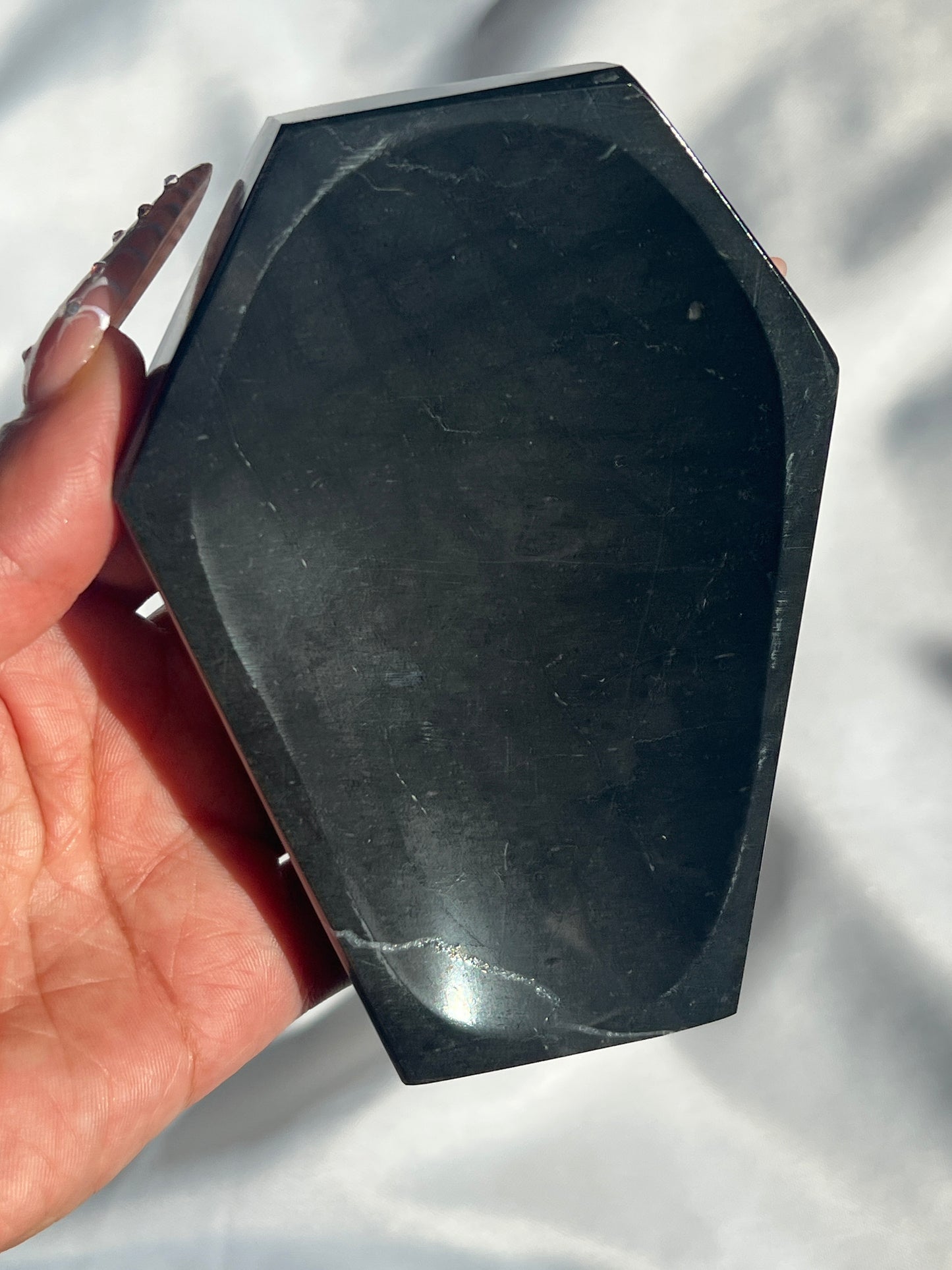 “Darkest Night” Black Marble Coffin Dishes