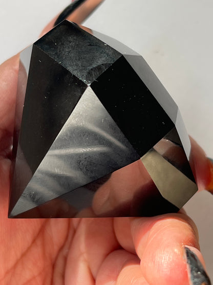 “Diamond of Isis” Black Obsidian Diamond