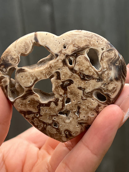 “Sweetheart” Chocolate Calcite Heart