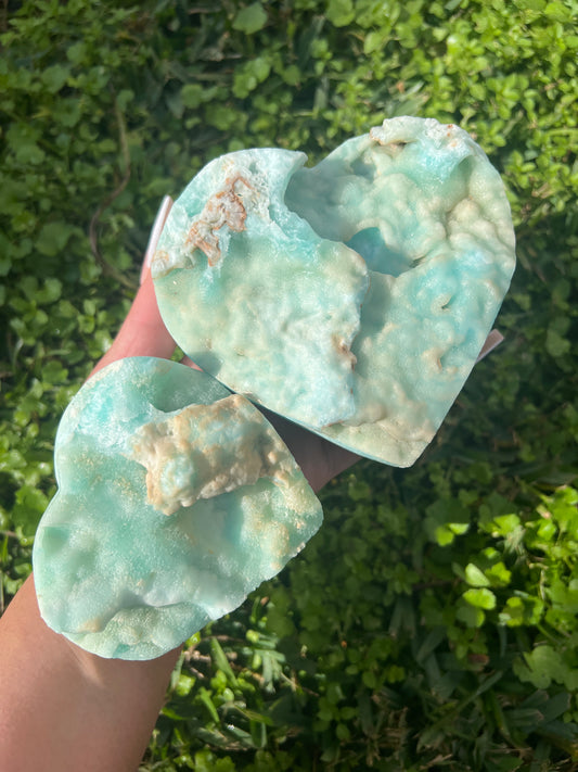 “Sea & Swoon” Blue Aragonite Hearts