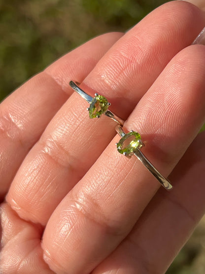 “Chartreuse Dreams” Peridot Rings