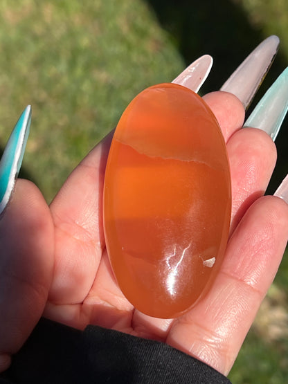 “Sweet” Honey Calcite Palm Stones