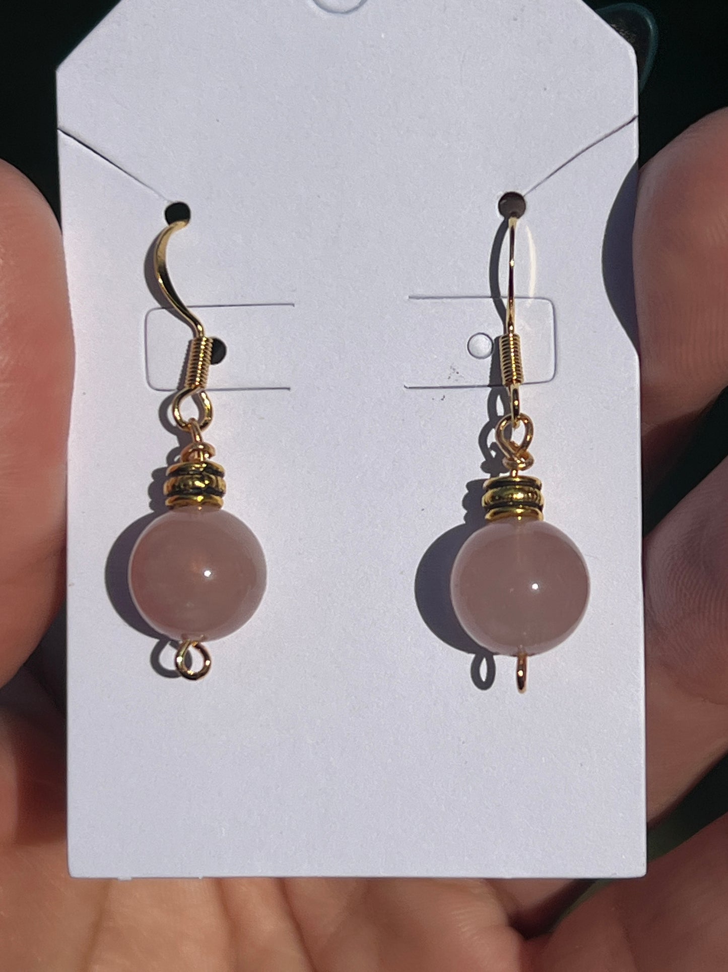 “Blushing” Rose Quartz Earrings