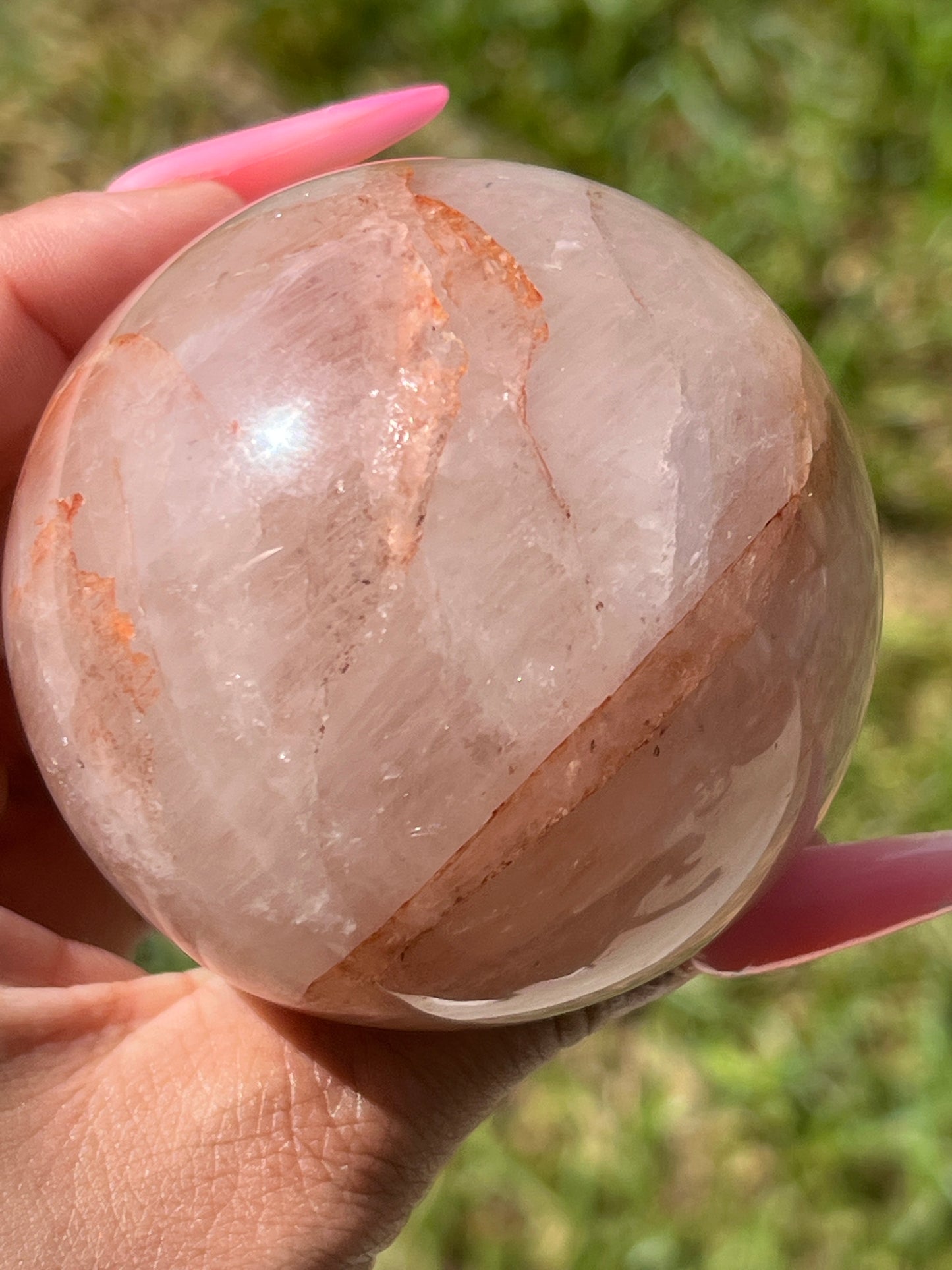 “Blazing” Medium Fire Quartz Mushroom