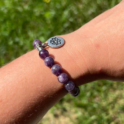 “Lavender Lotus” Amethyst Bracelet