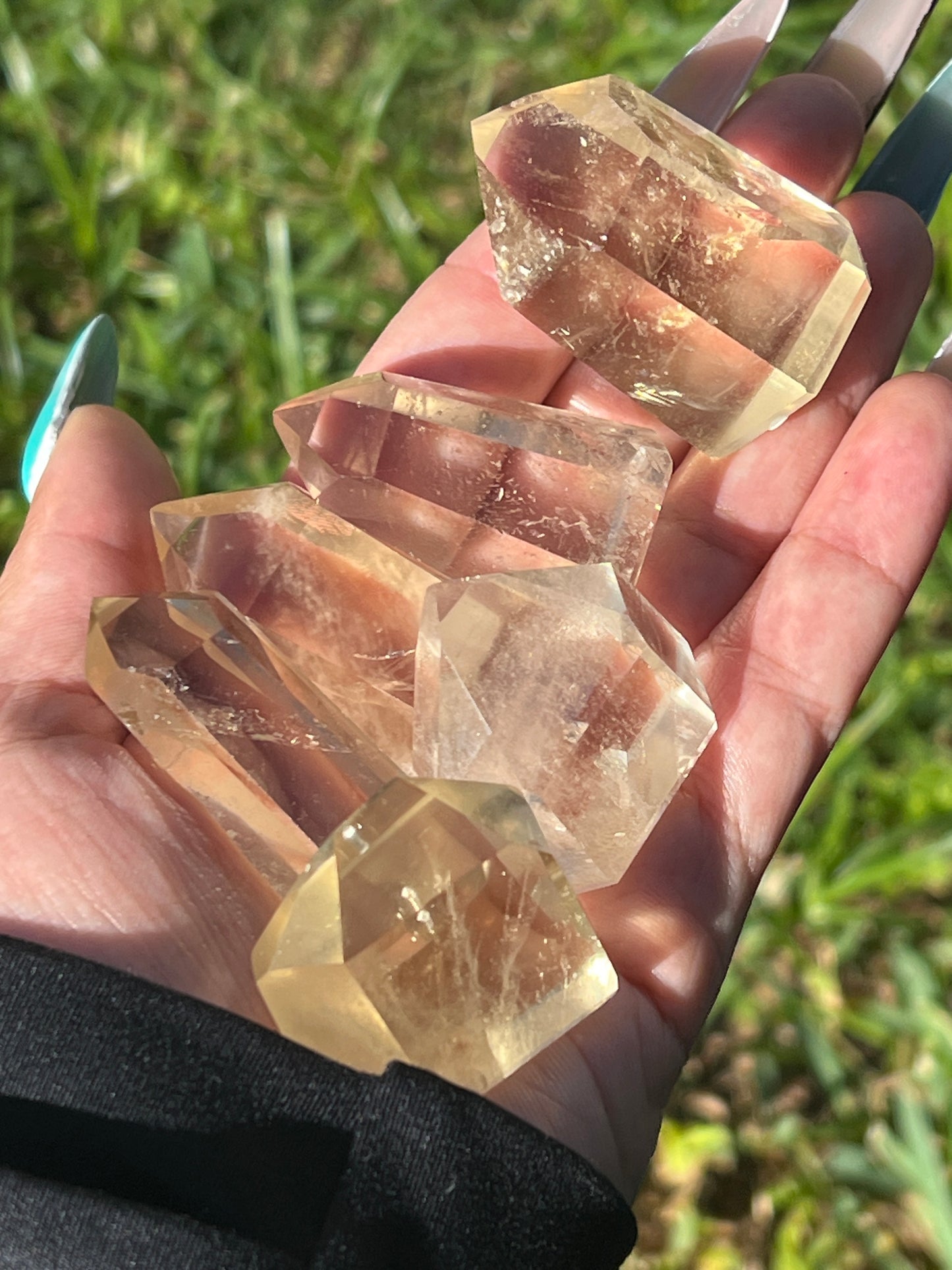 “Positively Glowing” Small Pale Citrine Points