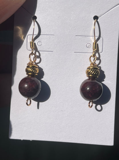 “Cranberry” Garnet Earrings