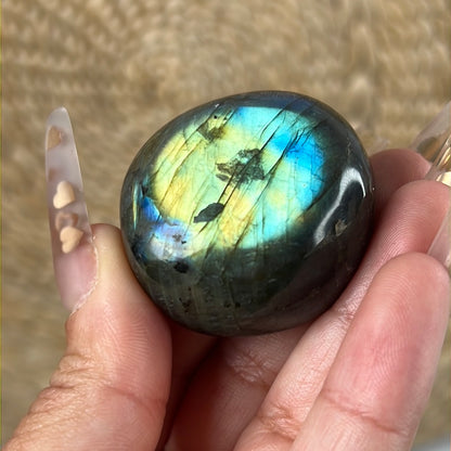 “Glow with the Flow” Labradorite Palm Stones