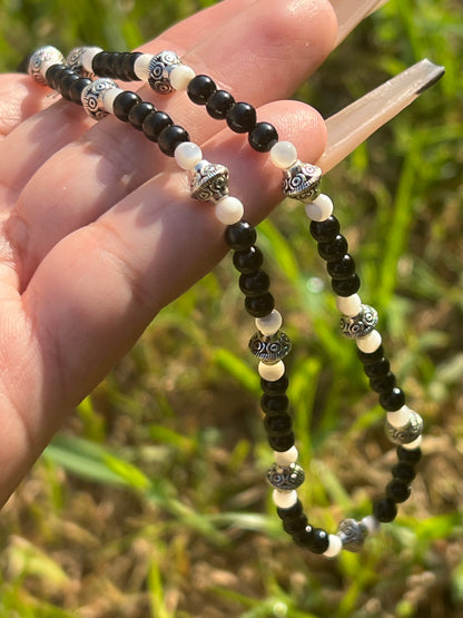 “Shielded” Stretchy Black Tourmaline Choker/ Wrap Bracelet