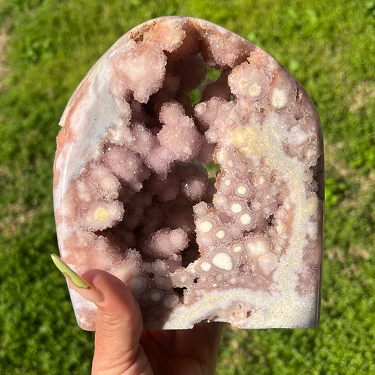 “Fairy Palace” Druzy Portal Pink Amethyst Free Form