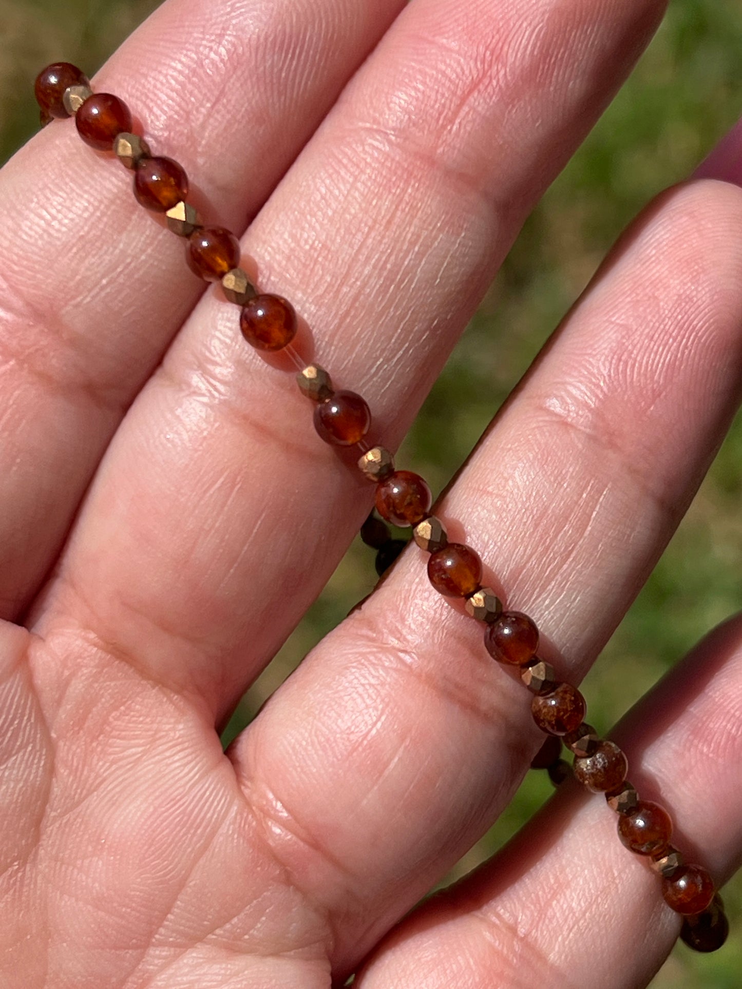 “Spiced” Hessonite Garnet Bracelet