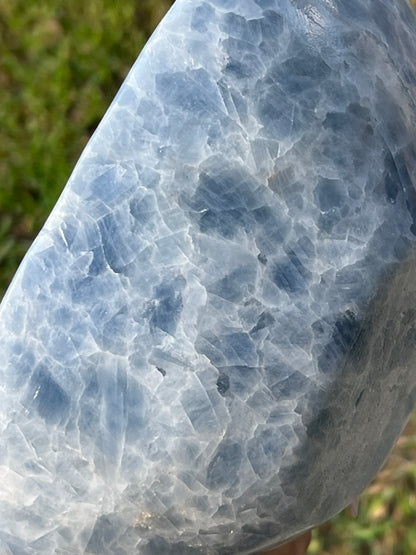 “Whirlpool” Large Blue Calcite Bowl