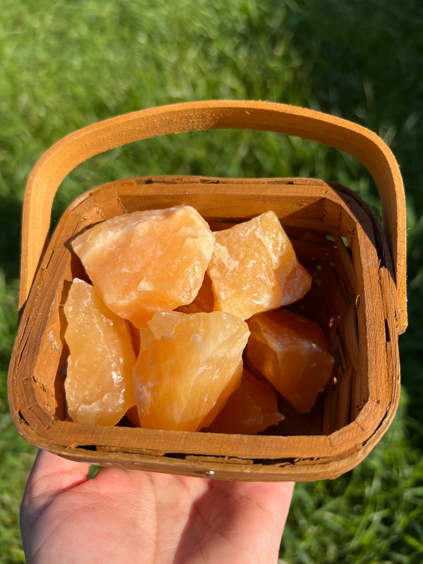 “Dreamsicle Dollops” Juicy Orange Calcite Chunks