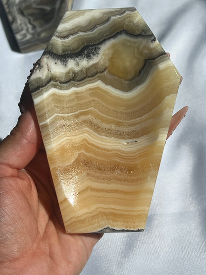 “Tomb” Onyx & Calcite Coffin Dishes