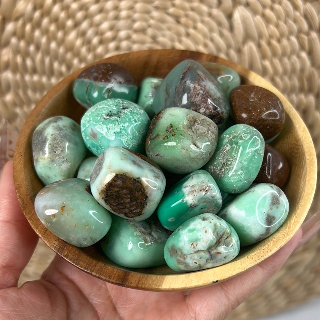 “Abundance Mindset” Chrysoprase Tumbles