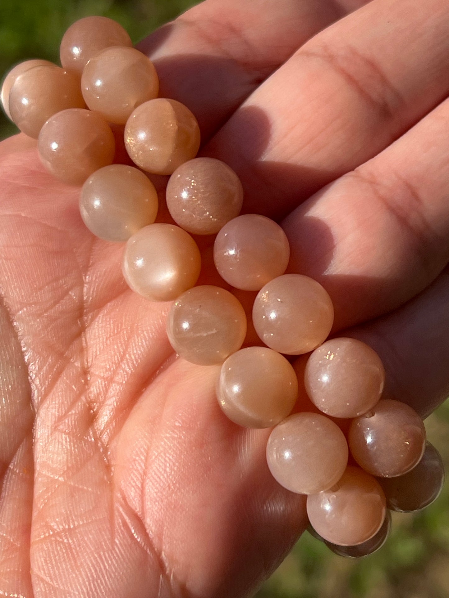 “Caramelized Peaches” Peach Moonstone Bracelets