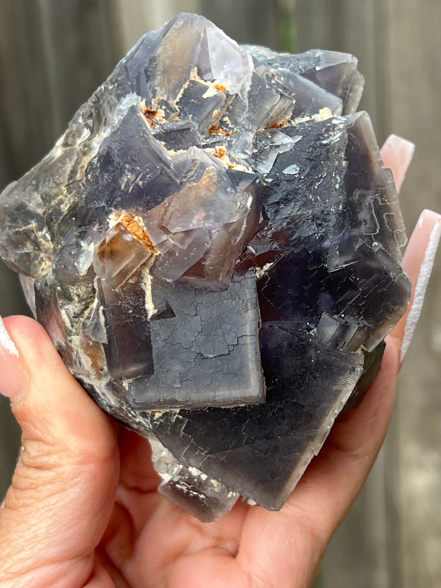 “Dark & Stormy” Balochistan Fluorite Cluster