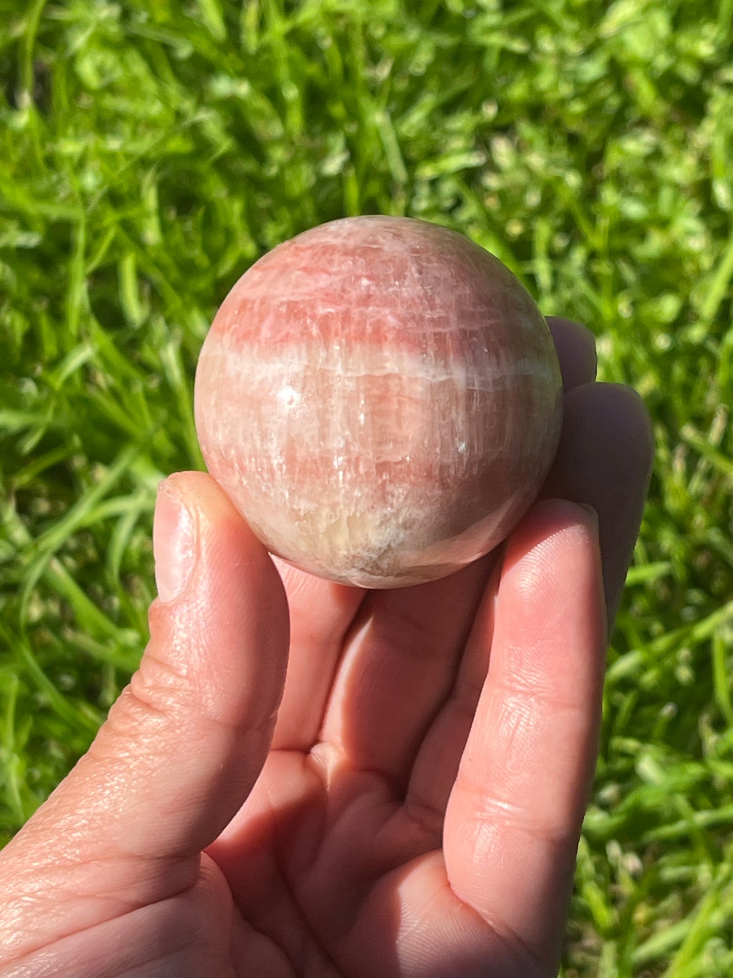 “Strawberry Drop” Rose Calcite Spheres