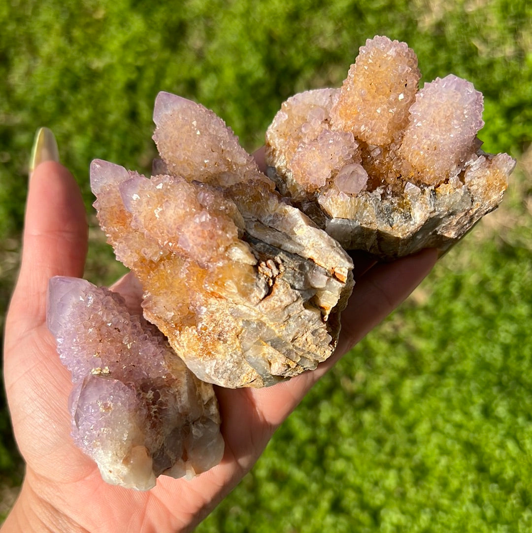 “Celestial” Spirit Quartz Clusters