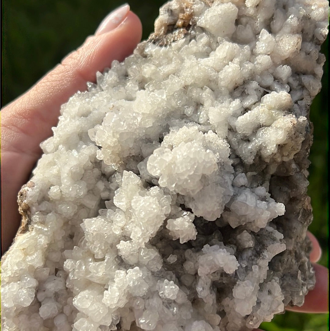 “Frosted Mountaintop” White Calcite Cluster