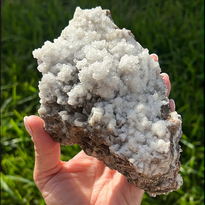 “Frosted Mountaintop” White Calcite Cluster