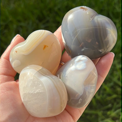 “Agate You Babe” Banded Agate Hearts