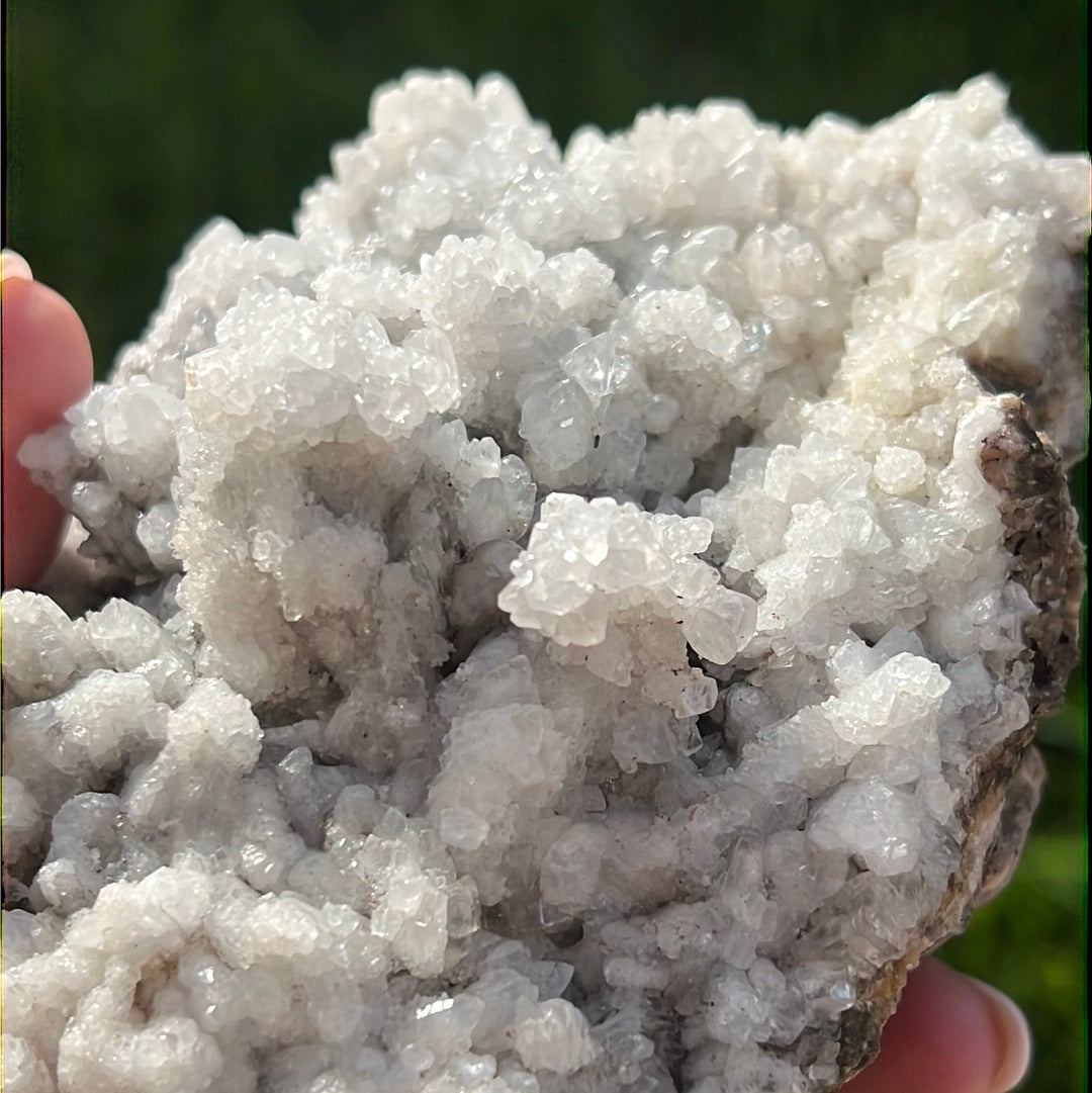 “Frosted Mountaintop” White Calcite Cluster