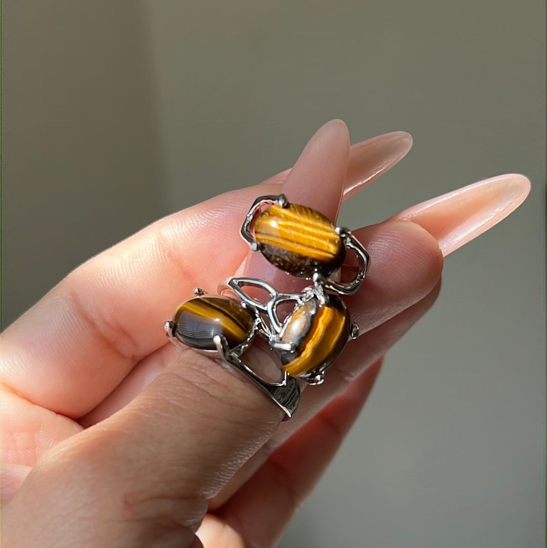 “Roaring Success” Tiger’s Eye Rings