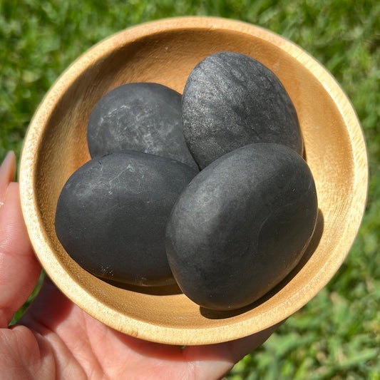 “Blocked” Shungite Palm Stones