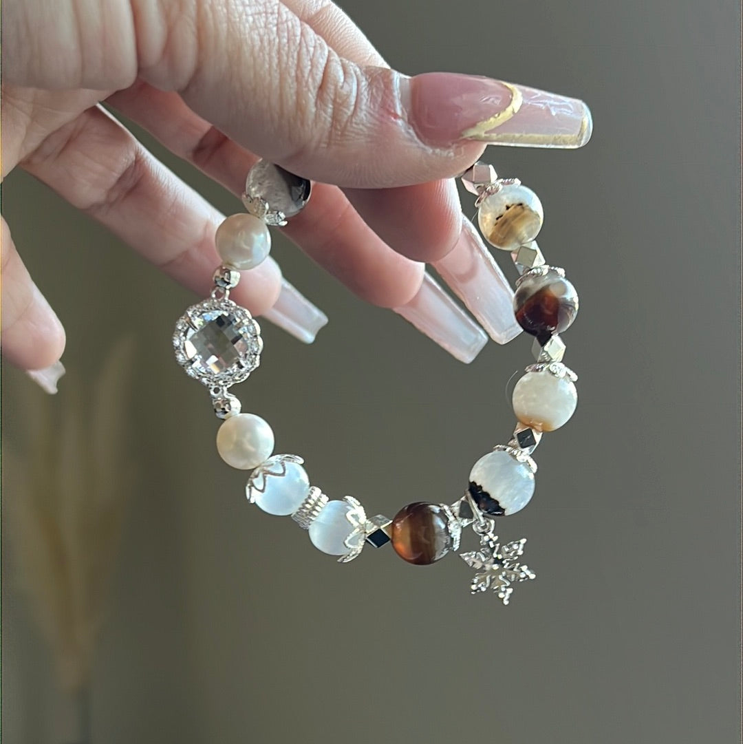 Black Agate Charm Bracelets