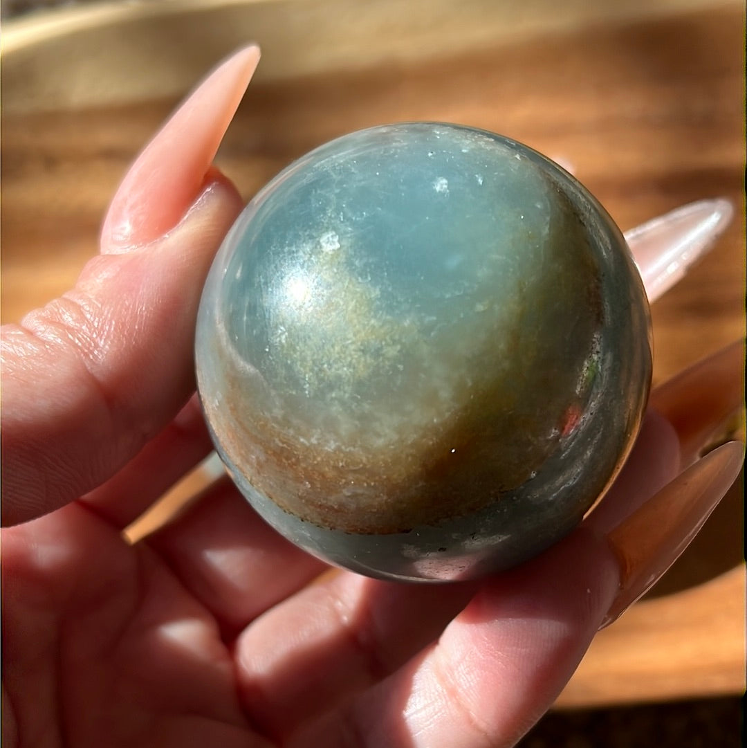 “High Tide” Blue Onyx Spheres