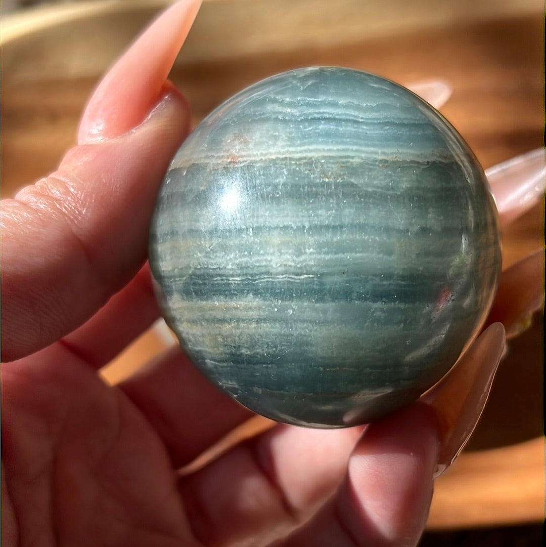 “High Tide” Blue Onyx Spheres